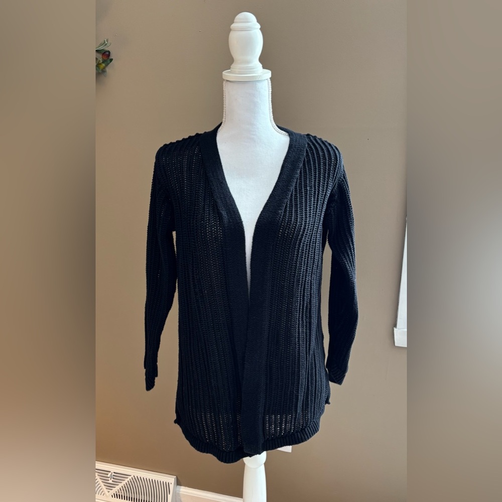 Old Navy Black Ribbed Cardigan